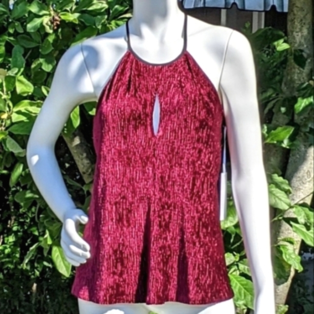 🆕️Amanda Uprichard Crushed Velvet Top
